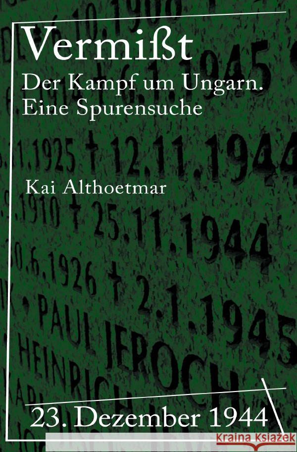 Vermißt Althoetmar, Kai 9783754949801 epubli