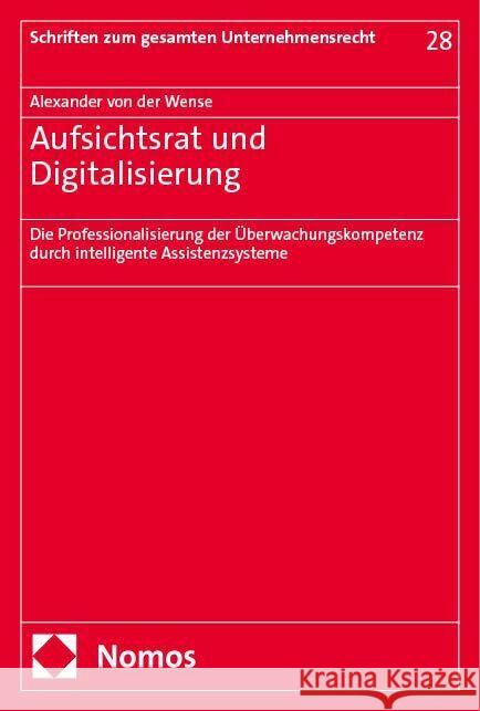 Aufsichtsrat und Digitalisierung von der Wense, Alexander 9783756008766