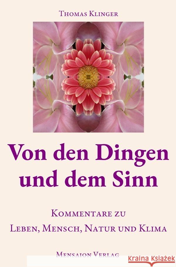 Von den Dingen und dem Sinn Klinger, Thomas 9783757574123