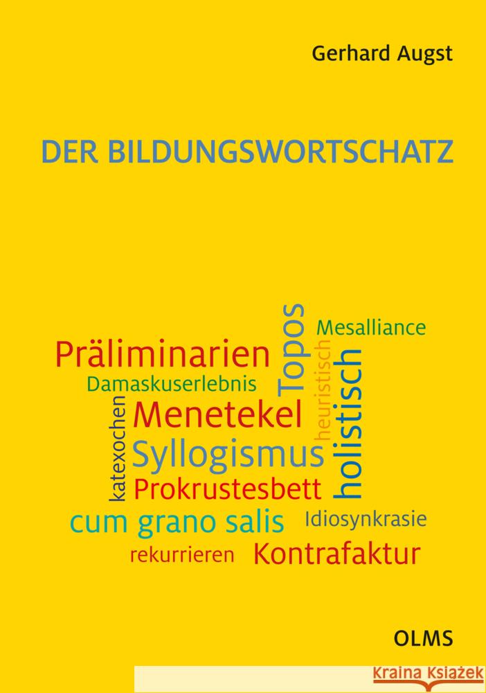 Der Bildungswortschatz Augst, Gerhard 9783758202438