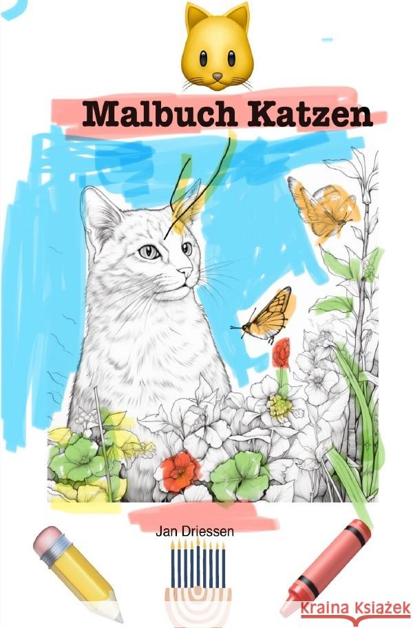 Malbuch Katzen Driessen, Jan 9783758433993