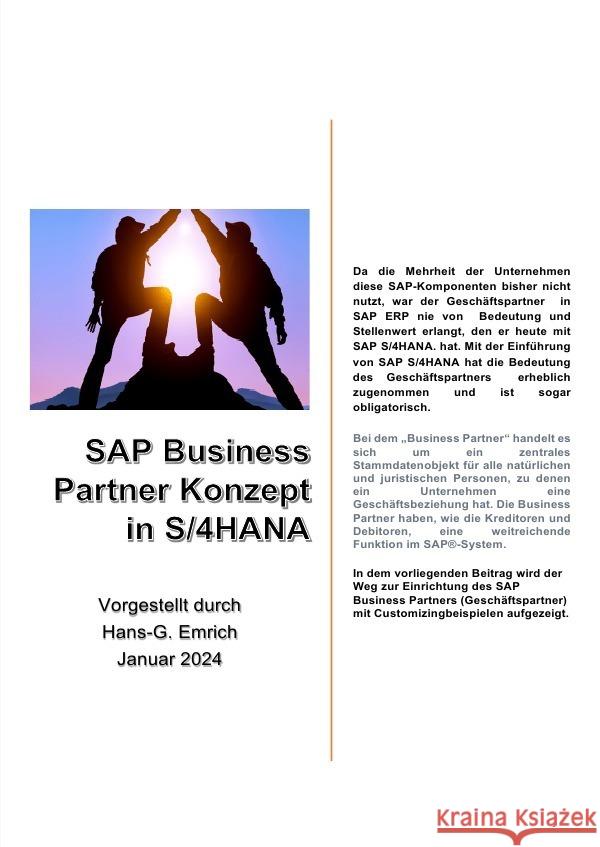 SAP Business Partner Konzept in S/4HANA Emrich, Hans-Georg 9783758464744