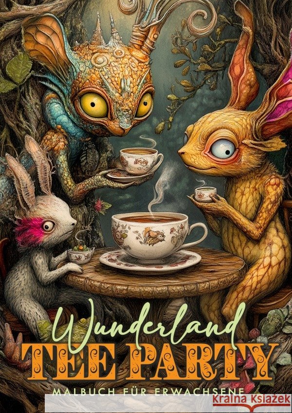 Wunderland Tee Party Malbuch für Erwachsene Publishing, Monsoon, Grafik, Musterstück 9783759861337 epubli