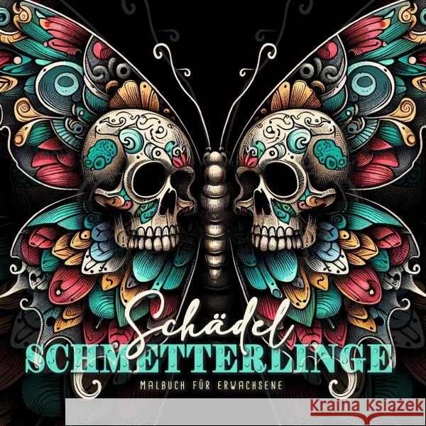 Schädel Schmetterlinge Malbuch für Erwachsene Publishing, Monsoon, Grafik, Musterstück 9783759878588 epubli