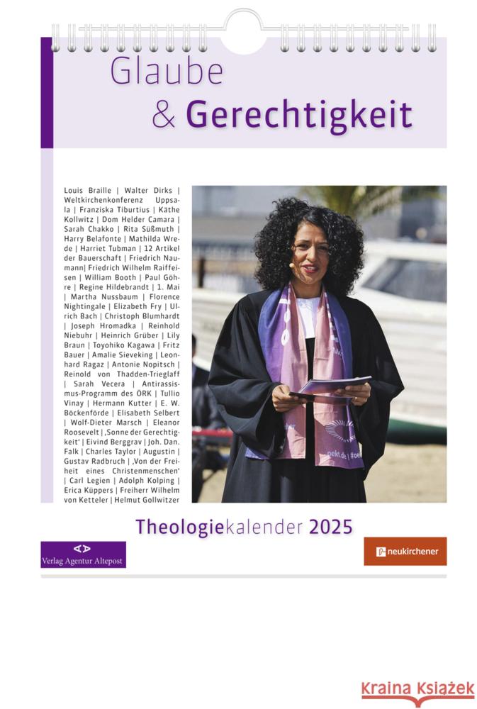 Glaube & Gerechtigkeit - Theologiekalender 2025 Lübking, Hans-Martin 9783761569825