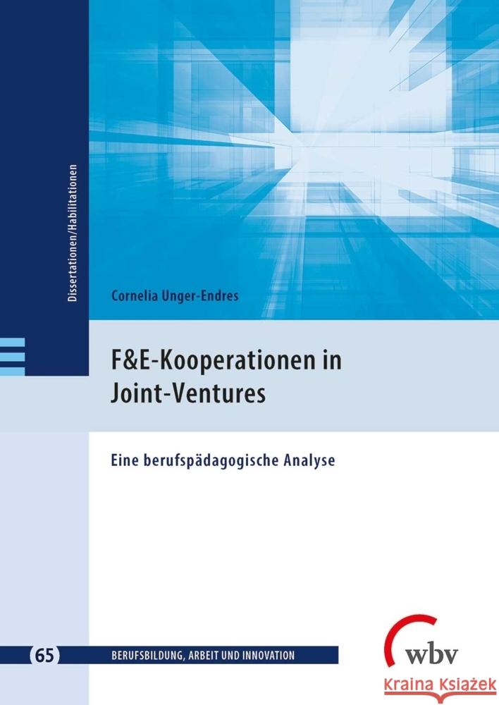 F&E-Kooperationen in Joint-Ventures Unger-Endres, Cornelia 9783763970148 wbv Publikation