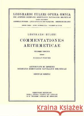 Commentationes Algebraicae Ad Theoriam Aequationum Pertinentes Euler, Leonhard 9783764314057 Birkhauser