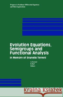 Evolution Equations, Semigroups and Functional Analysis: In Memory of Brunello Terreni Alfredo Lorenzi, Bernhard Ruf 9783764367916 Birkhauser Verlag AG