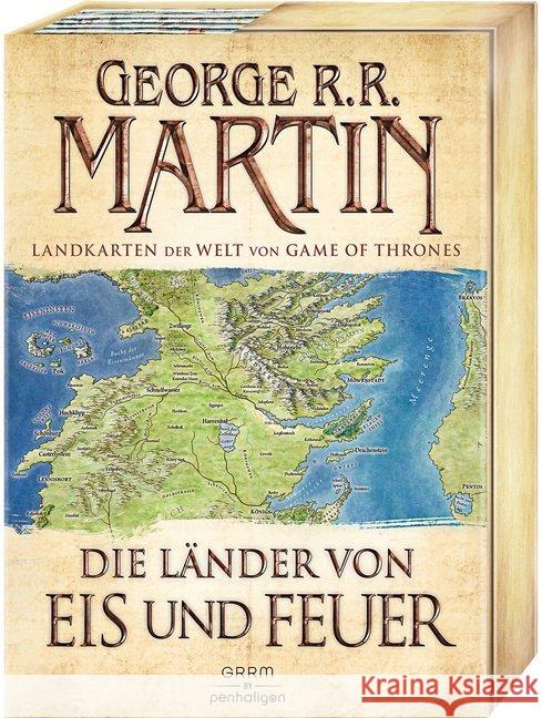 Die Länder von Eis und Feuer, 12 Karten : 12 vierfarbige Landkarten der Welt von Game of Thrones Martin, George R. R. 9783764531706 Penhaligon