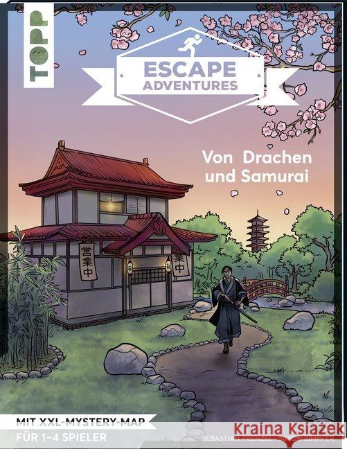 Escape Adventures - Von Drachen und Samurai : Mit XXL-Mystery-Map Frenzel, Sebastian; Zimpfer, Simon 9783772443183 Frech