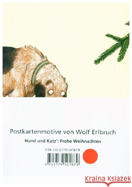 Weihnachten, Motiv Hund & Katz, 10 Postkarten Erlbruch, Wolf 9783779501879 Hammer