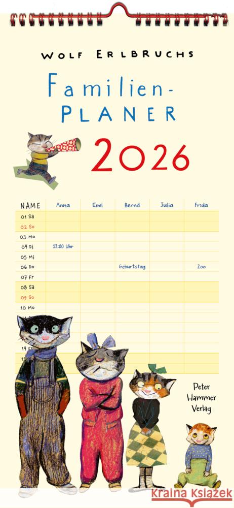 Wolf Erlbruchs Familienplaner 2026 Erlbruch, Wolf 9783779507789