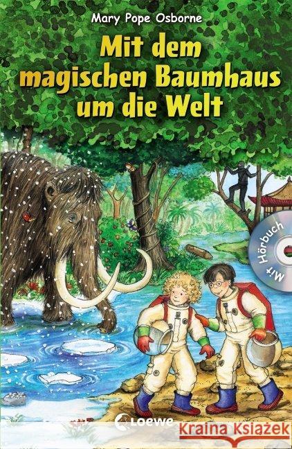 Mit dem magischen Baumhaus um die Welt, m. Audio-CD : Im Land der Samurai (Bd.5, auch als Hörbuch); Gefahr am Amazonas (Bd.6); Im Reich der Mammuts (Bd.7); Abenteuer auf dem Mond (Bd.8) Osborne, Mary Pope 9783785575567