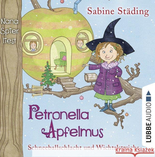 Petronella Apfelmus - Schneeballschlacht und Wichtelstreiche, 2 Audio-CDs : Gekürzte Ausgabe Städing, Sabine 9783785751855