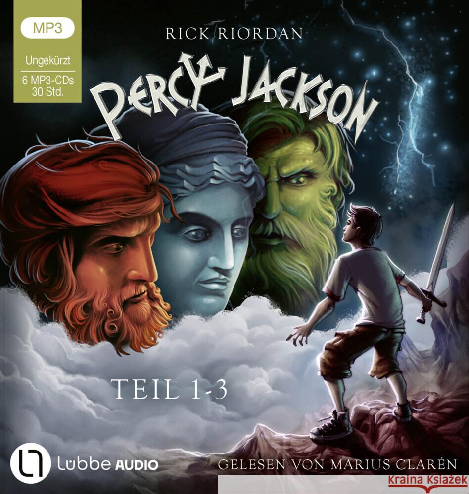 Percy Jackson - Teil 1-3, 6 Audio-CD, 6 MP3 Riordan, Rick 9783785787373 Bastei Lübbe