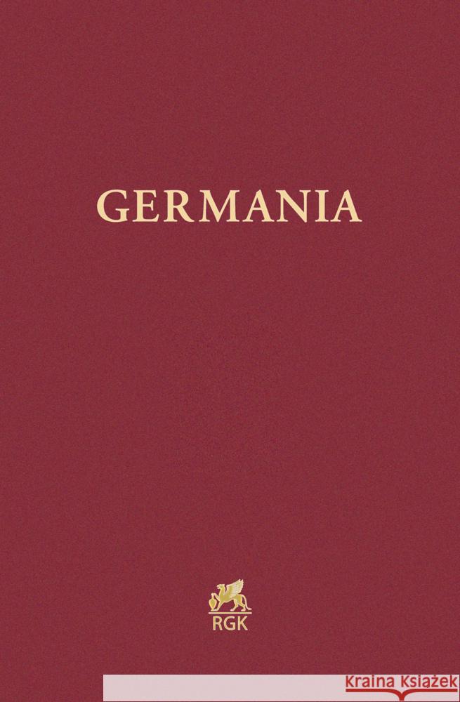 Germania 100 (2022/2023)): Anzeiger Der Romisch-Germanischen Kommission Des Deutschen Archaologischen Instituts Gebruder Mann Verlag 9783786129066 Gebruder Mann Verlag