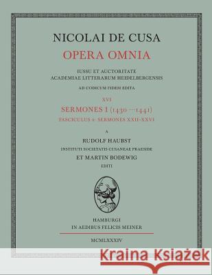 Nicolai de Cusa Opera omnia Nikolaus Von Kues, Rudolf Haubst, Martin Bodewig 9783787306428