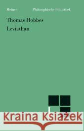 Leviathan Hobbes, Thomas Klenner, Hermann  9783787316991