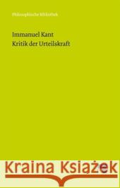 Kritik der Urteilskraft Kant, Immanuel Giordanetti, Piero Klemme, Heiner F. 9783787319480 Meiner
