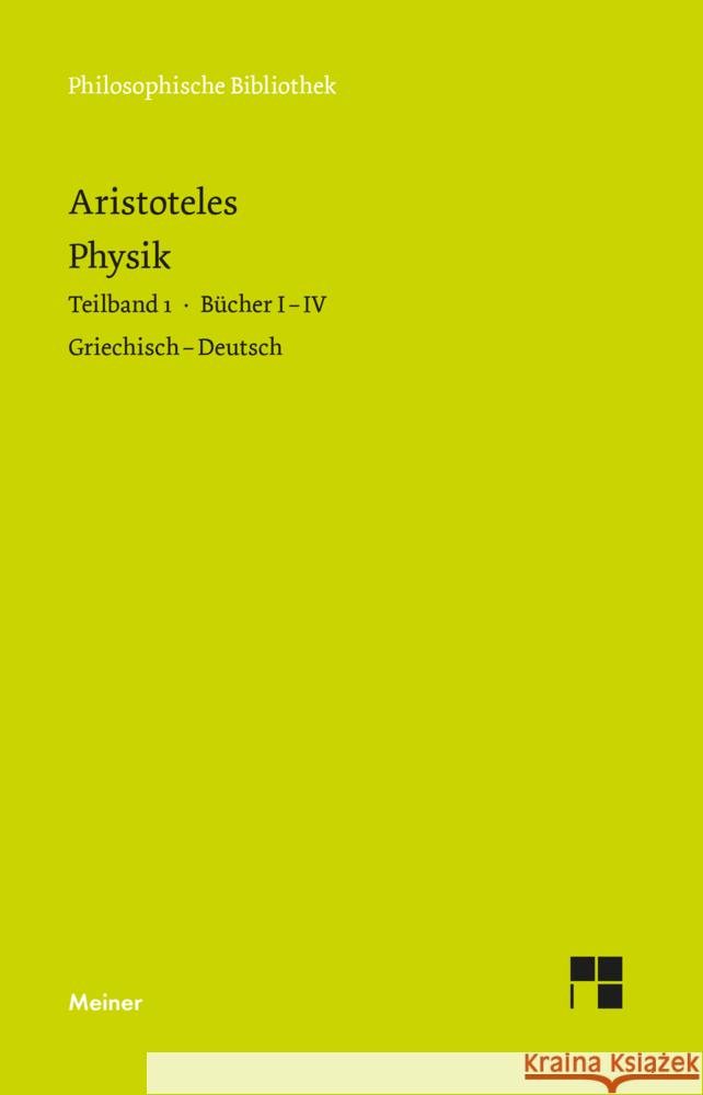 Physik. Tlbd.1/1-4 Aristoteles 9783787338702