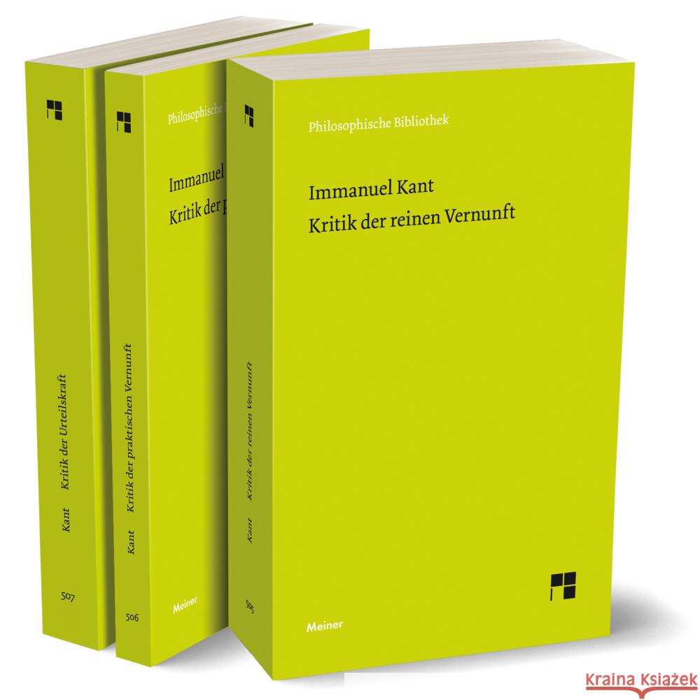 Die drei Kritiken Kant, Immanuel 9783787344390