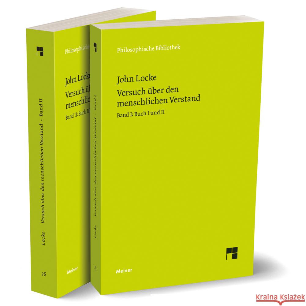Versuch über den menschlichen Verstand. Band 1+2, m. 2 Buch Locke, John 9783787344413
