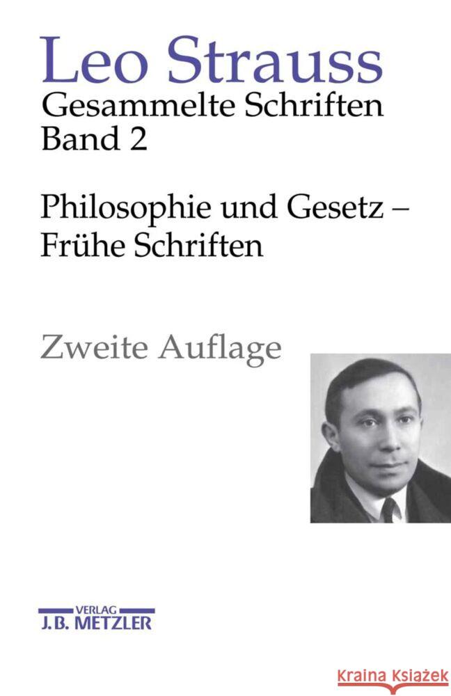 Philosophie und Gesetz - Frühe Schriften Strauss, Leo 9783787346134