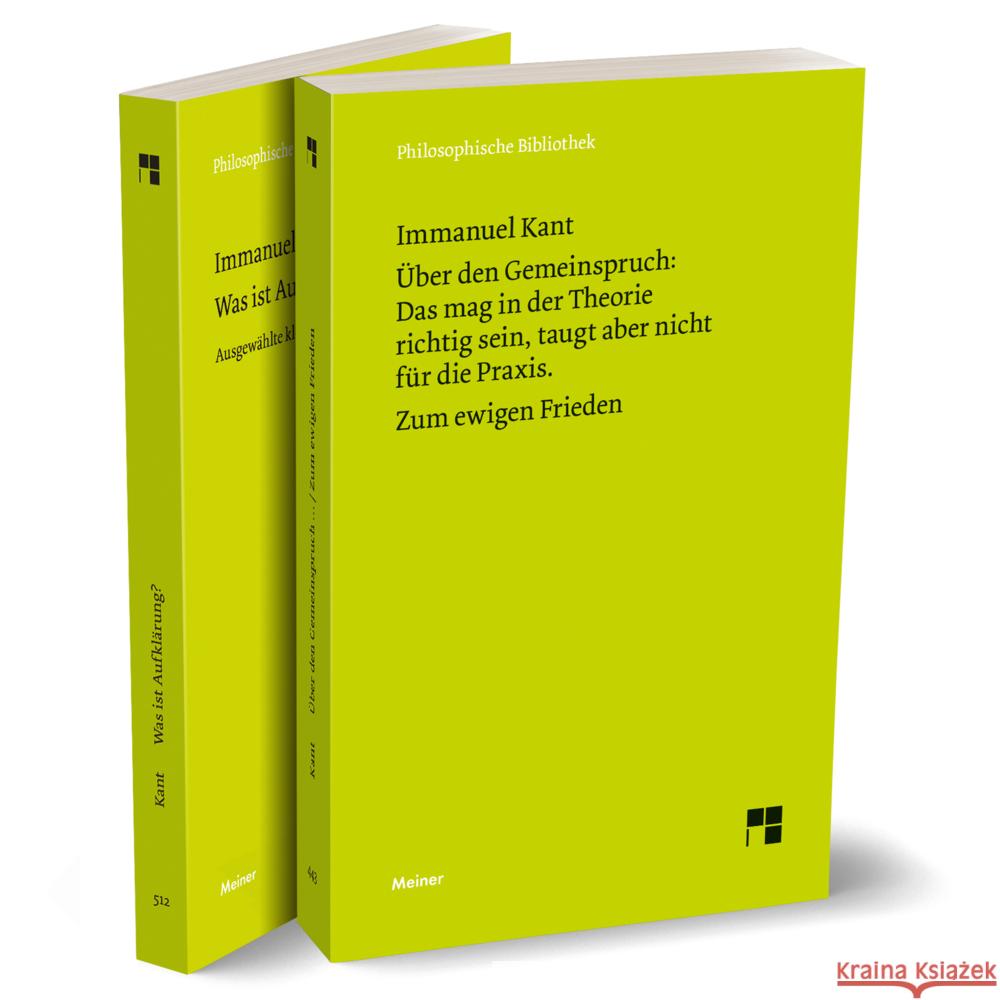 Kleine Schriften (Set) Kant, Immanuel 9783787346479 Meiner