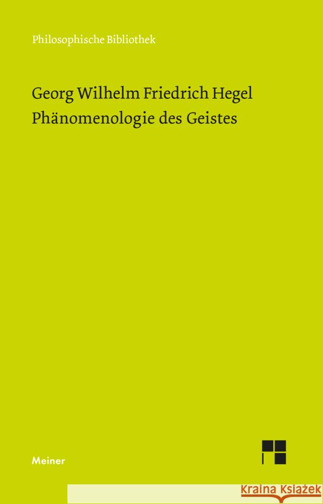 Phänomenologie des Geistes Hegel, Georg Wilhelm Friedrich 9783787349364