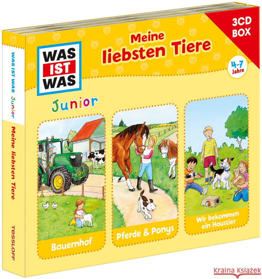 WAS IST WAS Junior 3-CD Hörspielbox: Meine liebsten Tiere, Audio-CD Wilhelmi, Friederike, Habersack, Charlotte, Koppelmann, Viviane Michele Antonie 9783788670344