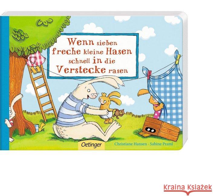 Wenn sieben freche kleine Hasen schnell in die Verstecke rasen Praml, Sabine 9783789170102 Verlag Friedrich Oetinger