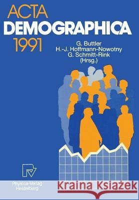 ACTA Demographica 1991 Buttler, Günter 9783790805581