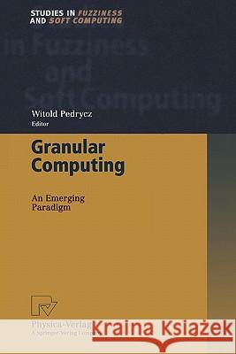 Granular Computing: An Emerging Paradigm Pedrycz, Witold 9783790824872