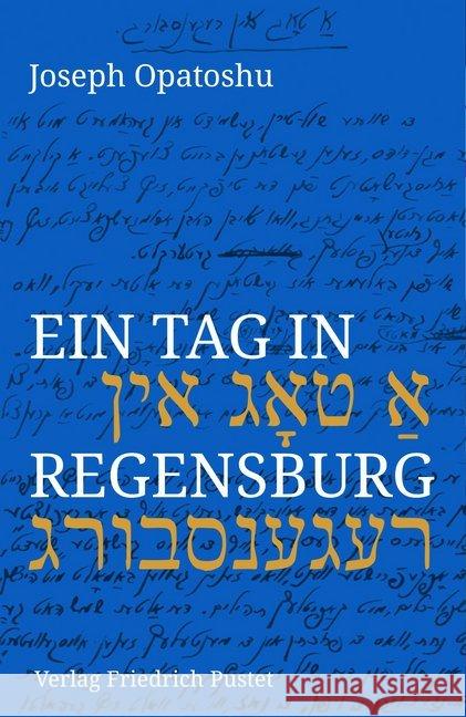 Ein Tag in Regensburg Opatoshu, Joseph 9783791730448 Pustet, Regensburg