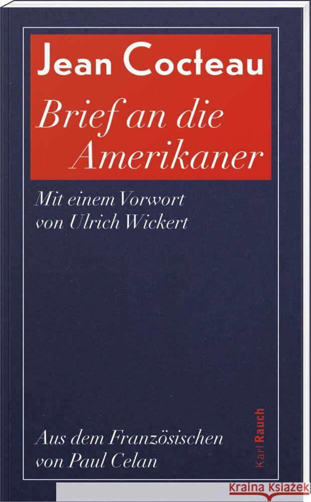 Brief an die Amerikaner Cocteau, Jean 9783792002988