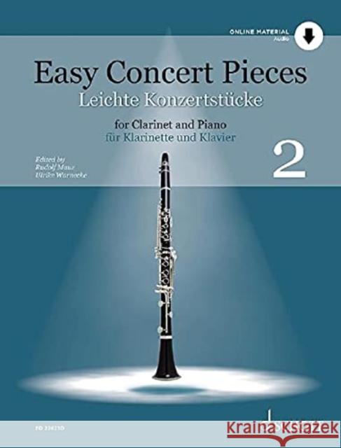 Easy Concert Pieces: 22 Pieces from 4 Centuries. Vol. 2. clarinet and piano. RUDOLF MAUZ 9783795724467