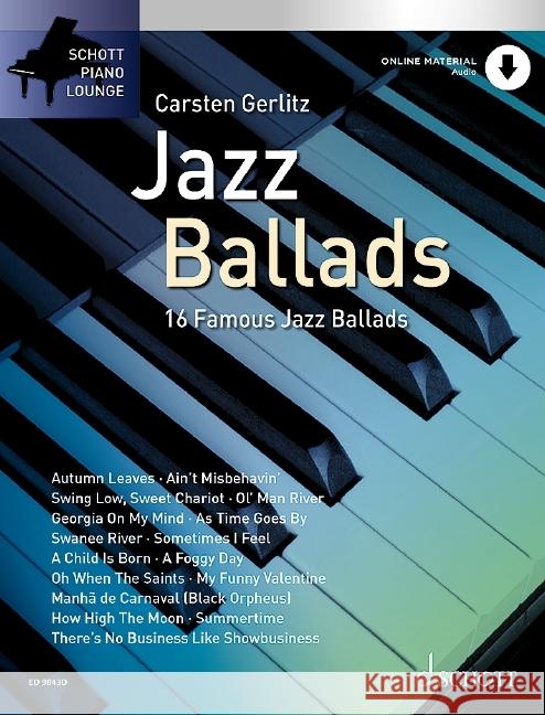 JAZZ BALLADS PIANO CARSTEN GERLITZ 9783795799090 SCHOTT & CO