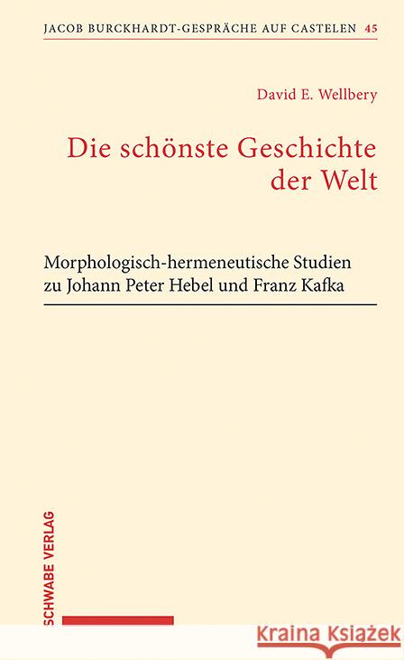 Die schönste Geschichte der Welt Wellbery, David E. 9783796554605 Schwabe Verlag Basel