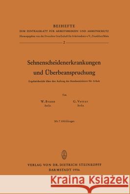 Sehnenscheidenerkrankungen Und Überbeanspruchung: Ergebnisbericht Über Den Auftrag Des Bundesministers Für Arbeit Braun, W. 9783798501201 Not Avail