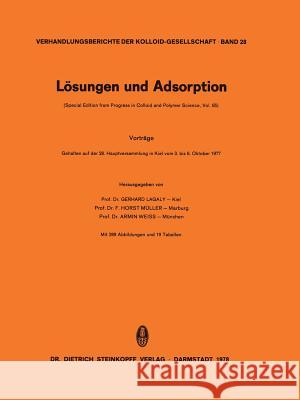 Lösungen Und Adsorption Lagaly, G. 9783798505384 Springer