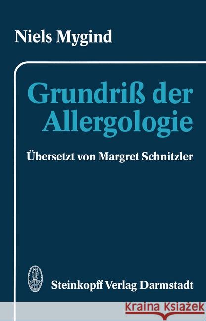 Grundriß Der Allergologie Mygind, N. 9783798507647 Not Avail