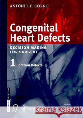 Congenital Heart Defects: Decision Making for Cardiac Surgery Volume 1 Common Defects A. F. Corno Antonio F. Corno L. K. Von Segesser 9783798514157 Springer