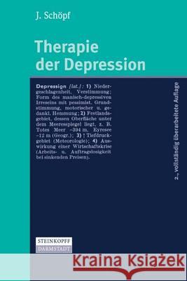 Therapie Der Depression Schöpf, J. 9783798515925 Steinkopff