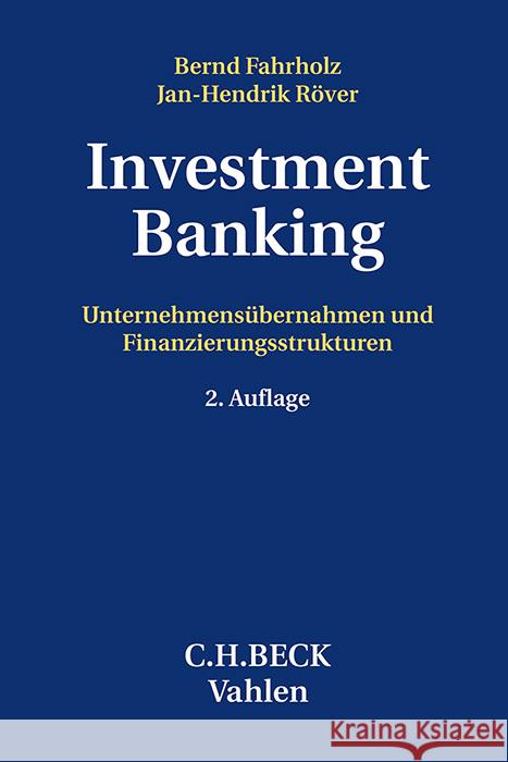 Investment Banking Fahrholz, Bernd, Röver, Jan-Hendrik, Meißner, Jörg 9783800671380