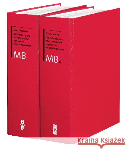 Die Führung der Personenstandsregister in Musterbeispielen, 2 Teile Gaaz, Berthold, Meireis, Rolf, Berndt-Benecke, Uta 9783801926007