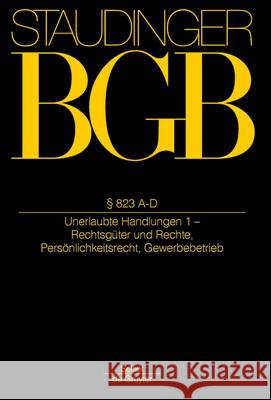 § 823 A-D: (Unerlaubte Handlungen 1 - Rechtsgüter Und Rechte; Persönlichkeitsrecht; Gewerbebetrieb) Hager, Johannes 9783805910637