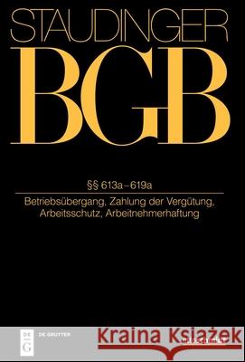 ?? 613a-619a: (Betriebs?bergang, Zahlung Der Verg?tung, Arbeitsschutz, Arbeitnehmerhaftung) Georg Annu? Philipp S. Fischinger Hartmut Oetker 9783805914062 Otto Schmidt/de Gruyter