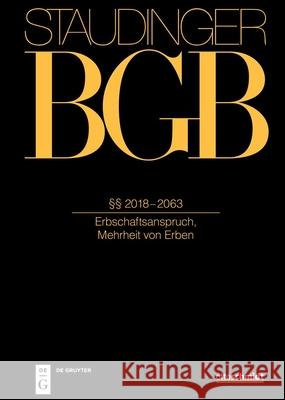 ?? 2018-2063: (Erbschaftsanspruch, Mehrheit Von Erben) Martin L?hnig Wolfgang Marotzke Thomas Raff 9783805914147 Otto Schmidt/de Gruyter