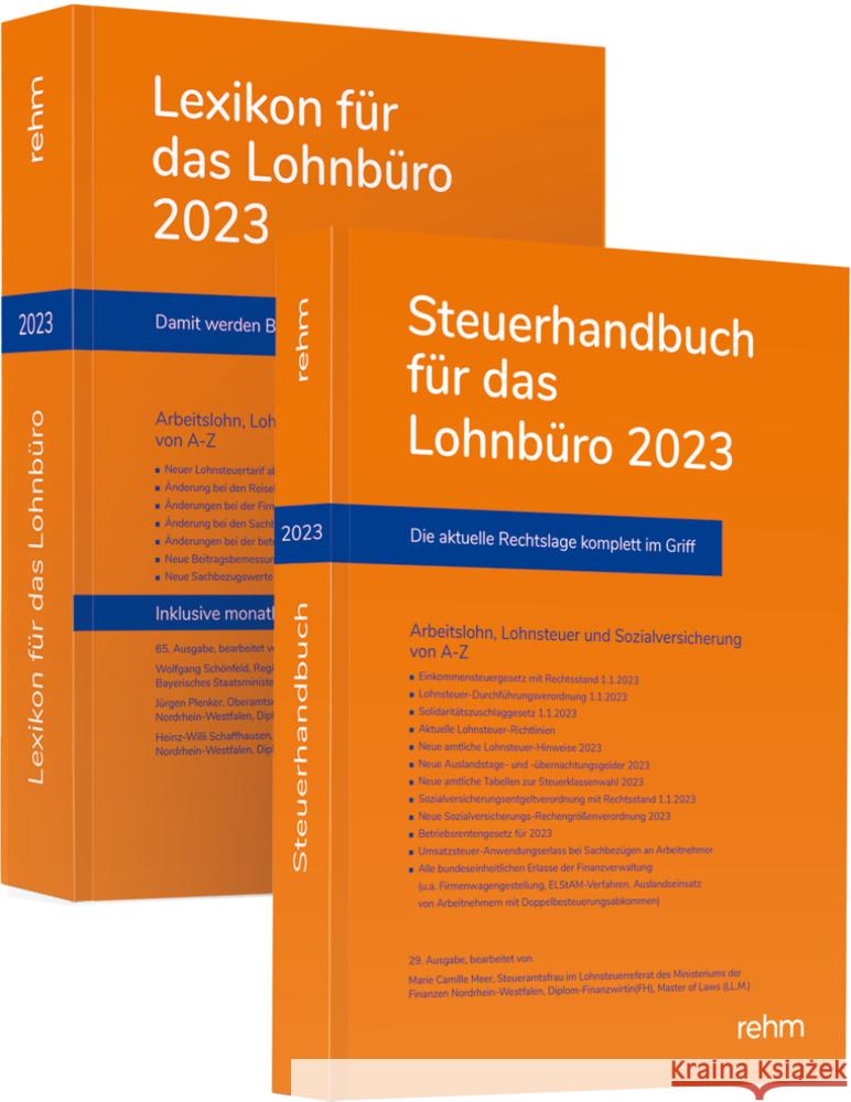 Buchpaket Lexikon für das Lohnbüro und Steuerhandbuch 2023, m. 1 Buch, m. 1 Buch Schönfeld, Wolfgang, Plenker, Jürgen, Schaffhausen, Heinz-Willi 9783807328263 rehm