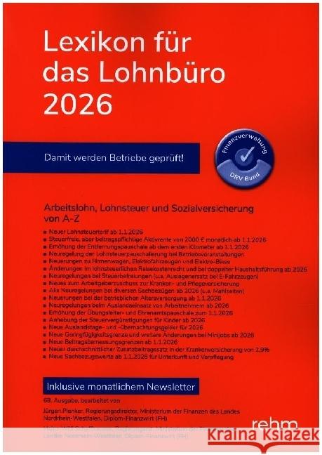 Lexikon für das Lohnbüro 2026 Schönfeld, Wolfgang, Plenker, Jürgen, Schaffhausen, Heinz-Willi 9783807329345